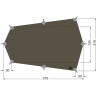 Легкий прочный тент TATONKA TARP WING 2 LT stone grey olive