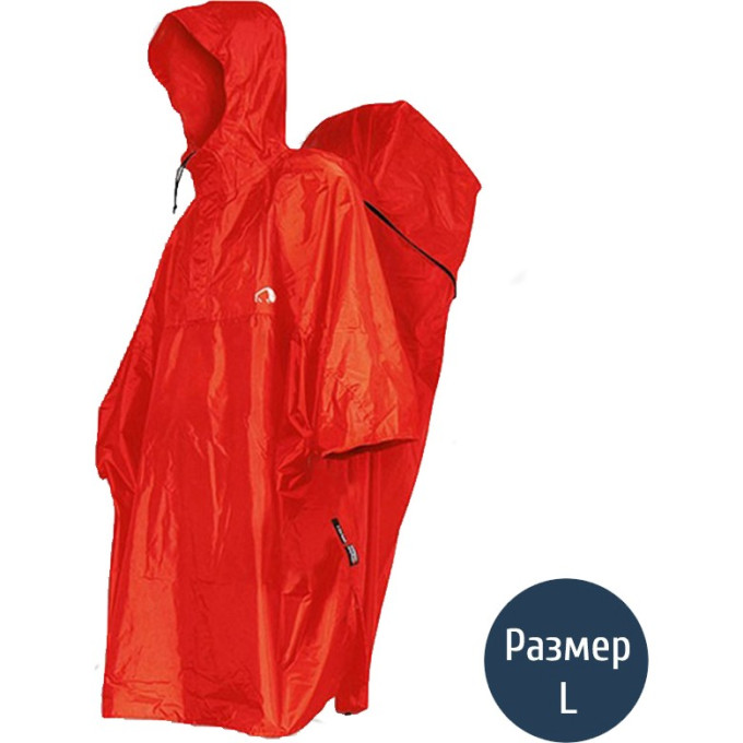 Плащ-накидка TATONKA PONCHO 2 M-L, red